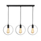 Black Triple Pendant with Exposed Bulb Design (PL 1173-03-BK)