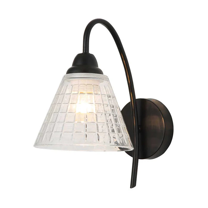 Modern Grid Glass Wall Light (PL 2507-GL-CL)