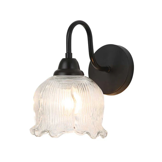 Clear Textured Glass Wall Light (PL 2512-GL-CL)