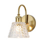 Diamond-Cut Clear Glass Wall Light (PL 2517-GL-CL)