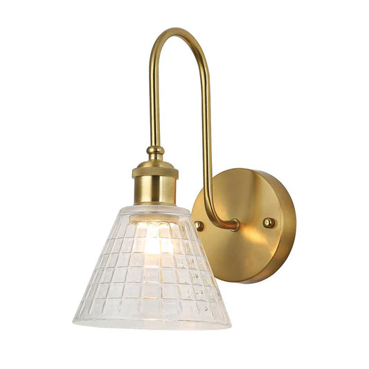 Clear Glass Cone Wall Light (PL 2518-GL-CL)