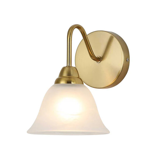 Frosted Bell Glass Wall Light (PL 2519-GL-CL)