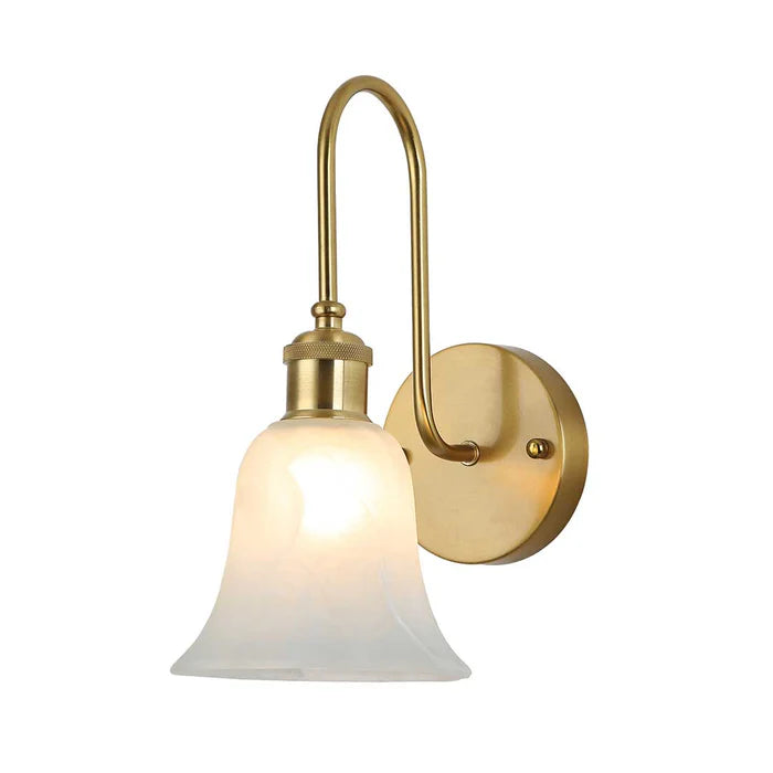 Grace Bell Frosted Glass Wall Lamp (PL 2536-GL-CL)