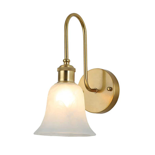 Elegant Draped Frosted Glass Wall Light (PL 2538-GL-WH)