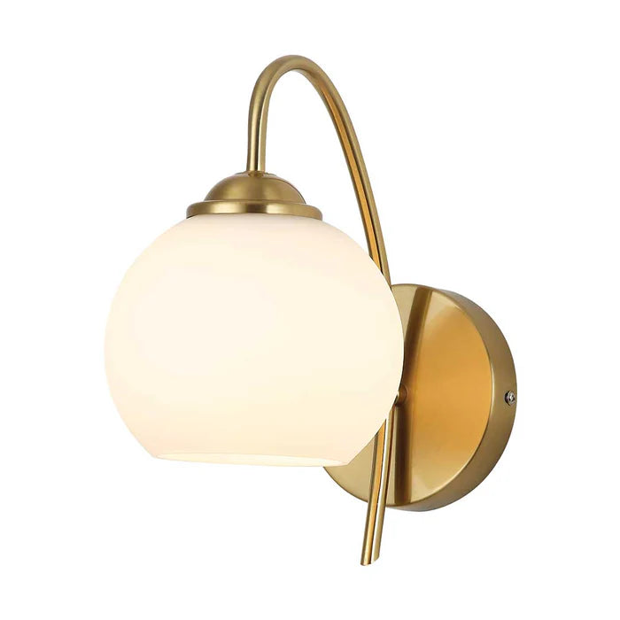 Elegant Globe Frosted Wall Light (PL 2539-GL-WH)