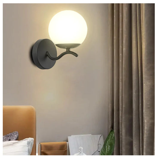 Modern Minimalist Wall Lamp Frosted Glass Globe Light (PL 7020-27-01-)