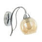 Modern Wall Light With Amber Glass Globe Shade (PL 7026-27-01-)