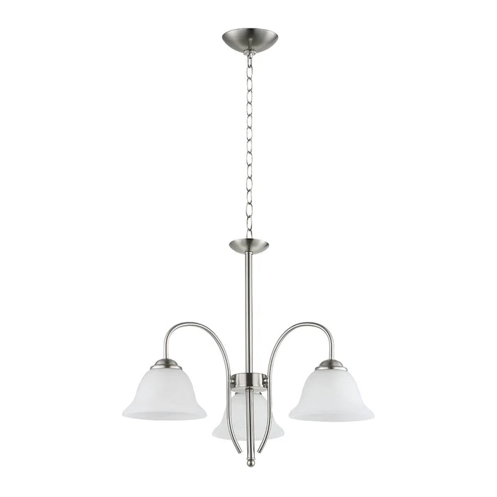 Black/Silver and White 3-Arm Decorative Pendant Lamp (PL 7032-27-03-)