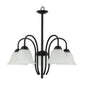 Pendant Lamp – 5-Light Black/Silver Decorative Hanging Fixture (PL 7032-27-05-)