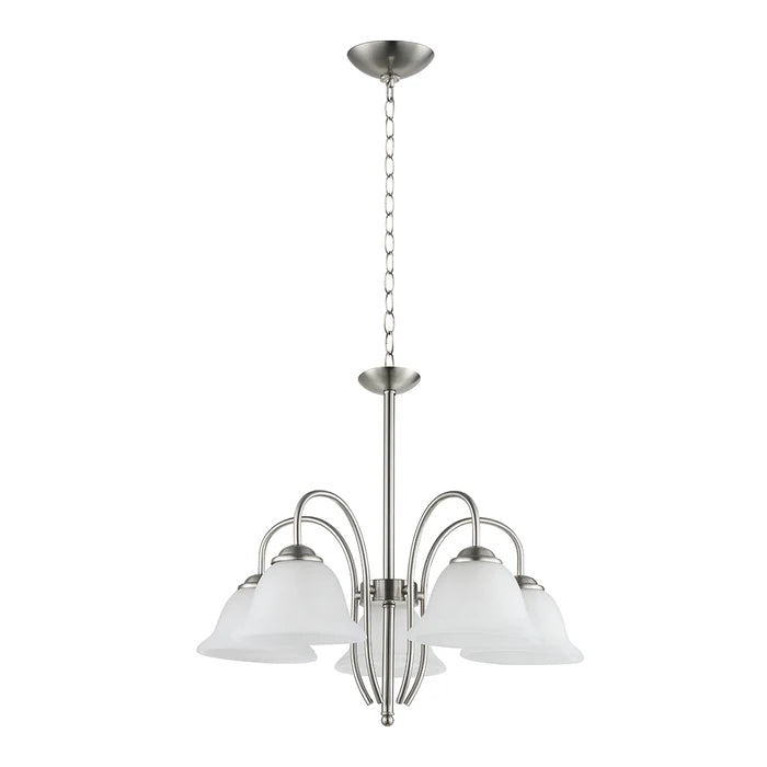 Pendant Lamp – 5-Light Black/Silver Decorative Hanging Fixture (PL 7032-27-05-)
