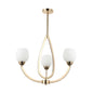 Elegant Silver 3-Light Frosted Glass Pendant (PL 7035-27-03-)
