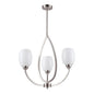 Elegant Silver 3-Light Frosted Glass Pendant (PL 7035-27-03-)