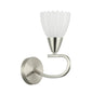 Decorative Wall Lamp – Silver/black with White Finish, E14 Base, Iron & Glass (PL 7036-14-01-)