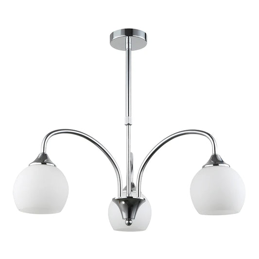 Silver/Black with White 3-Light Elegant Pendant Lamp (PL 7037-27-03-)
