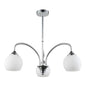 Silver/Black with White 3-Light Elegant Pendant Lamp (PL 7037-27-03-)