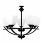 Elegant Black & White 5-Light Pendant Lamp (PL 7038-27-05-BK)