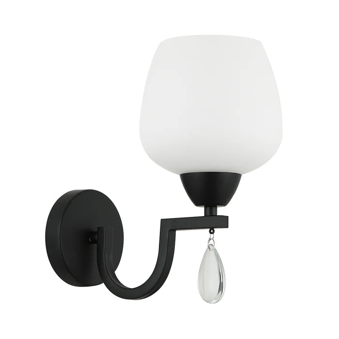 Elegant Silver Wall Lamp with Frosted Glass Shade (PL 7039-27-01-)