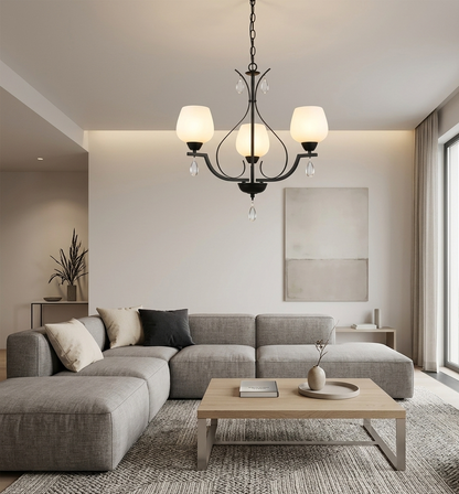 3-Light Frosted Glass Pendant (PL 7039-27-03-)