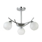 Elegant 3-Light Silver Pendant with Glass Globes (PL 7043-27-03-SI)