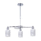 3-Light Pendant Lamp – Decorative Square Glass Shades (PL 7048-27-03-SI)