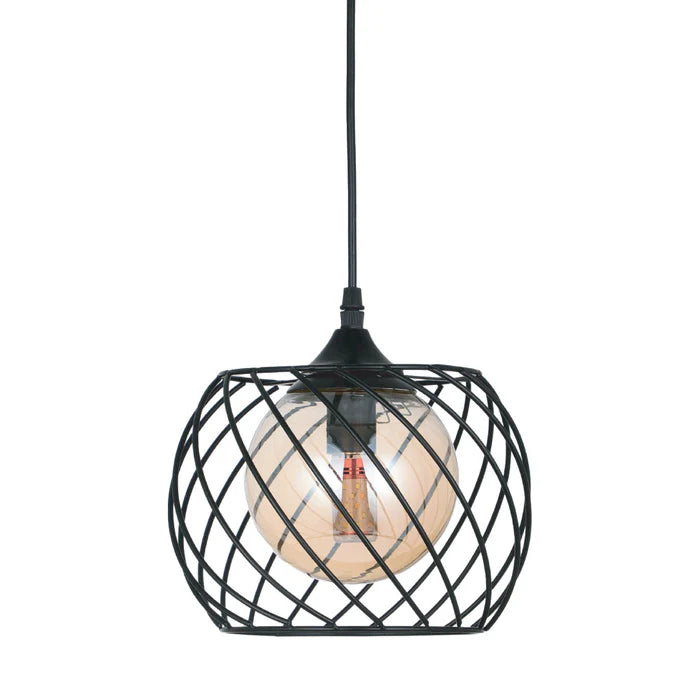 Basket Black Pendant Lights (PL 7160-06-BK)