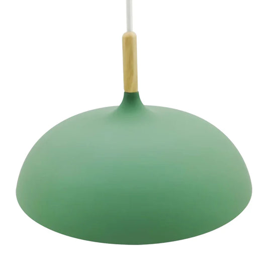 Modern Green Pendant Lamp with Wooden Accent (PL 7684-GR)