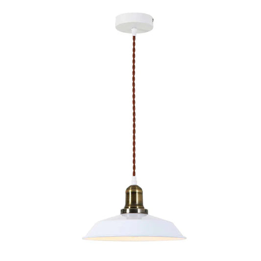 Minimalist White Dome Pendant Light (PL 7910-01-WH)
