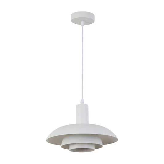 Modern Scandinavian White Dome Pendant Light (PL 7911-01-WH)