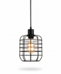 E27 Pendant Lamp - Black Metal Cage (PL 7916-BK)
