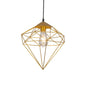 Gold/Black Diamond Cage Pendant Lamp (PL 8062-)