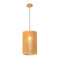 Wood Pendant Lamp – Tall Cylindrical Design, 22cm (PL WD25-30)