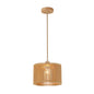 Wood Pendant Lamp – Compact Cylindrical Design, 22cm (PL WD25-31)