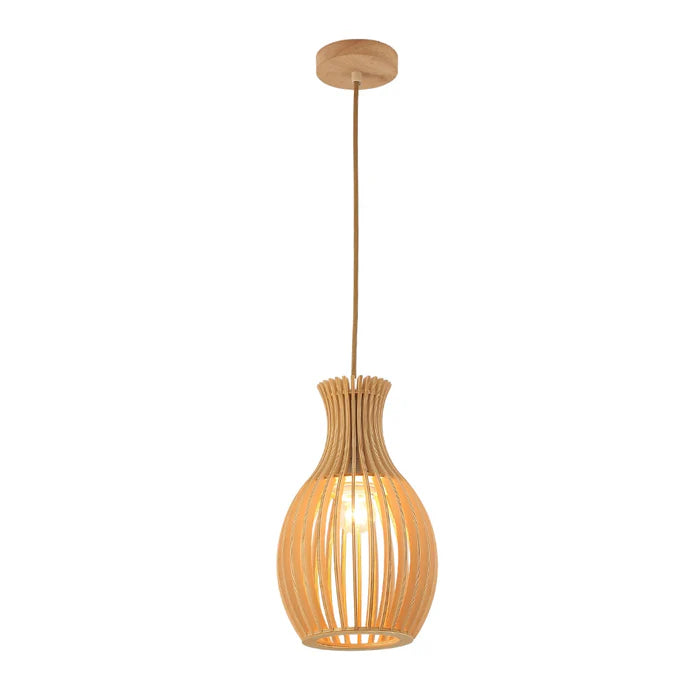 Wood Pendant Lamp – Vase-Shaped Design (PL WD25-32)