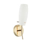 Golden Wall Lamp with White Glass Shade – E14, Iron & Glass (PL 7001-14-01)