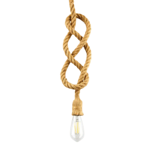 Vintage Sisal Rope Pendant Light - 1.5M Brown (PL RP02-01)