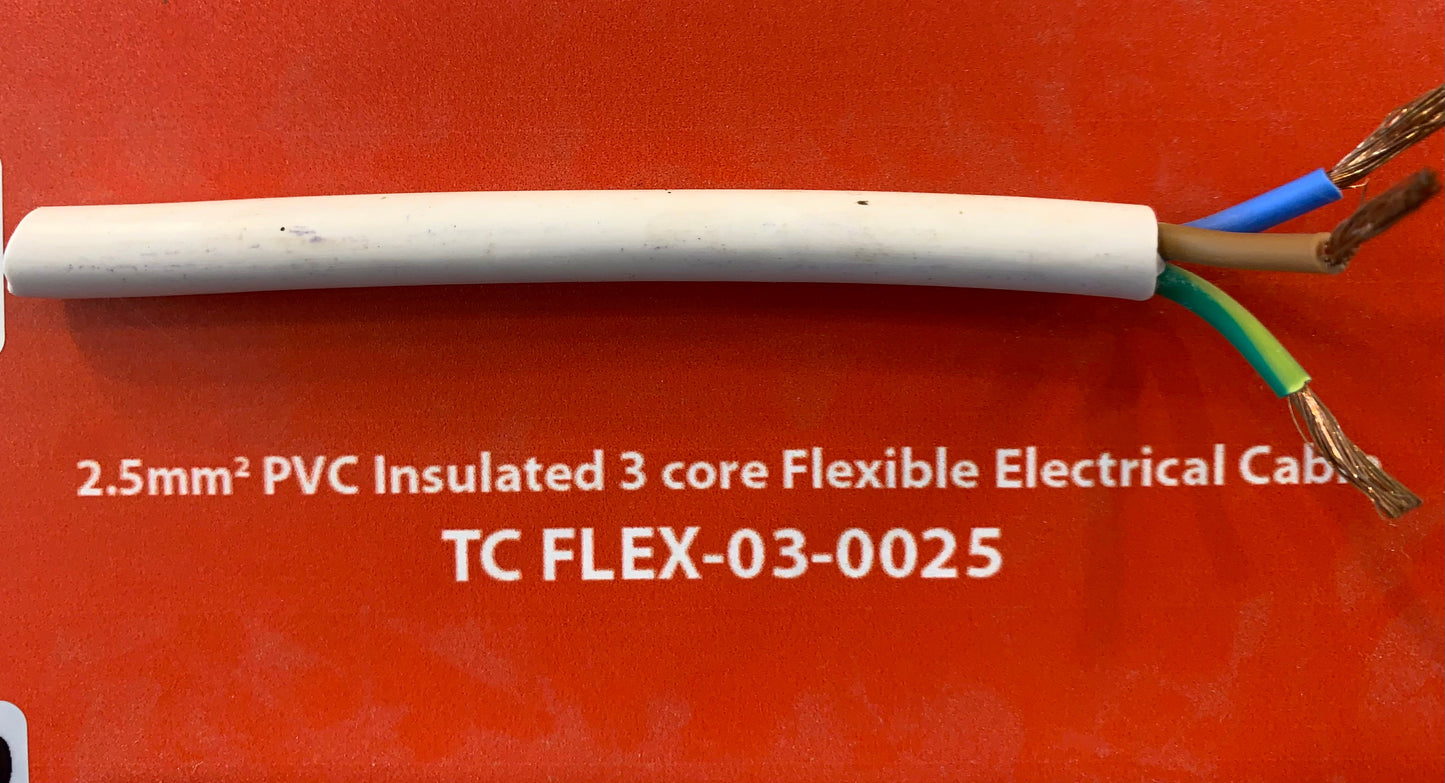 2.5mm 3Core Flexible Power Cable (TC FLEX-03-0025-)