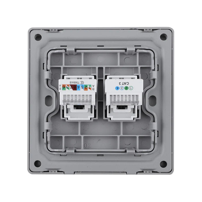 Premium Telephone + PC Socket (CAT6) Outlet - TD Range (TD 5164-)