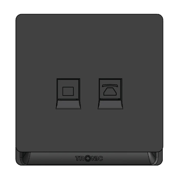 Premium Telephone + PC Socket (CAT6) Outlet - TD Range (TD 5164-)