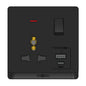Premium Universal Single Outlet with USB | TD Range (TD 5113-UN-UB-GO)