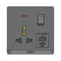 Premium Universal Single Outlet with USB | TD Range (TD 5113-UN-UB-GO)