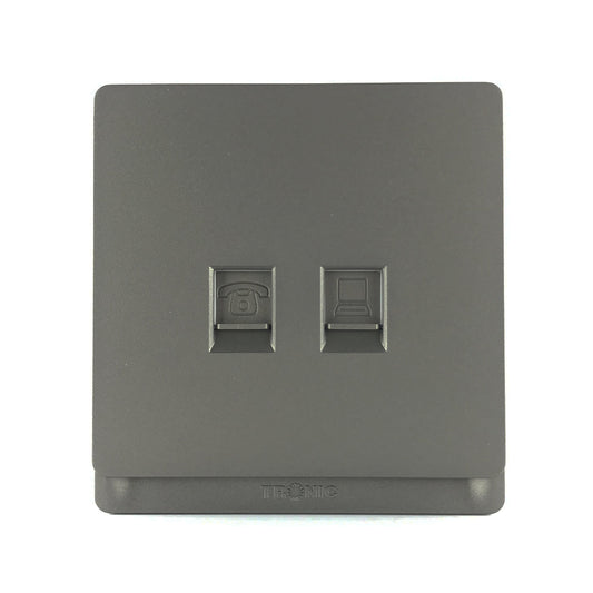 Premium Telephone + PC Socket (CAT6) Outlet - TD Range (TD 5164-)