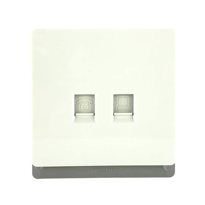 Premium Telephone + PC Socket (CAT6) Outlet - TD Range (TD 5164-)