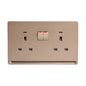 Premium 2-Gang Switched Socket with Neon - TD Range (TD 5213-NE-)