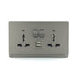 Premium Universal Double Outlet With USB | TD Range (TD 5213-UN-UB-)