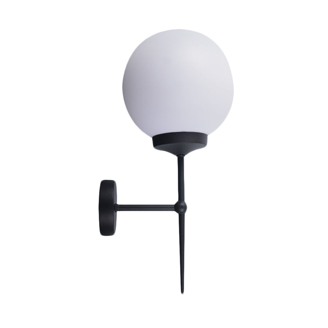 L-Shaped Black/Gold Globe Wall Light (TG GLBL-20-10-8-)