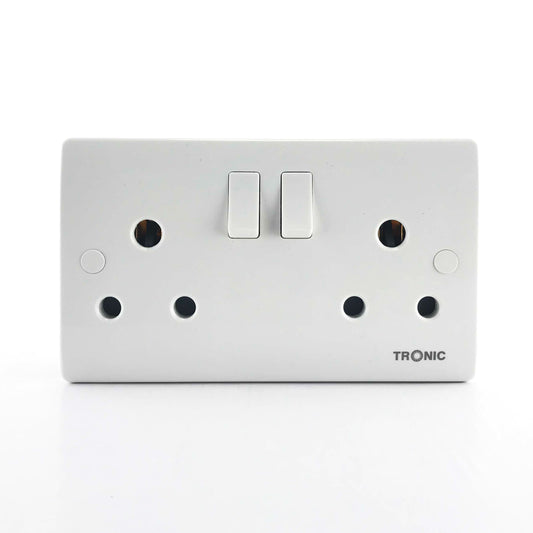 Round Double Twin Switch Socket 15A (TR5215)