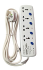Surge Protection Extension Socket – 4 Gang, 5 Meters (TR 1104-05)