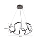 Chandelier Light Ceiling LED 80 Watt Brown (WH 2024-04-BR-TC)
