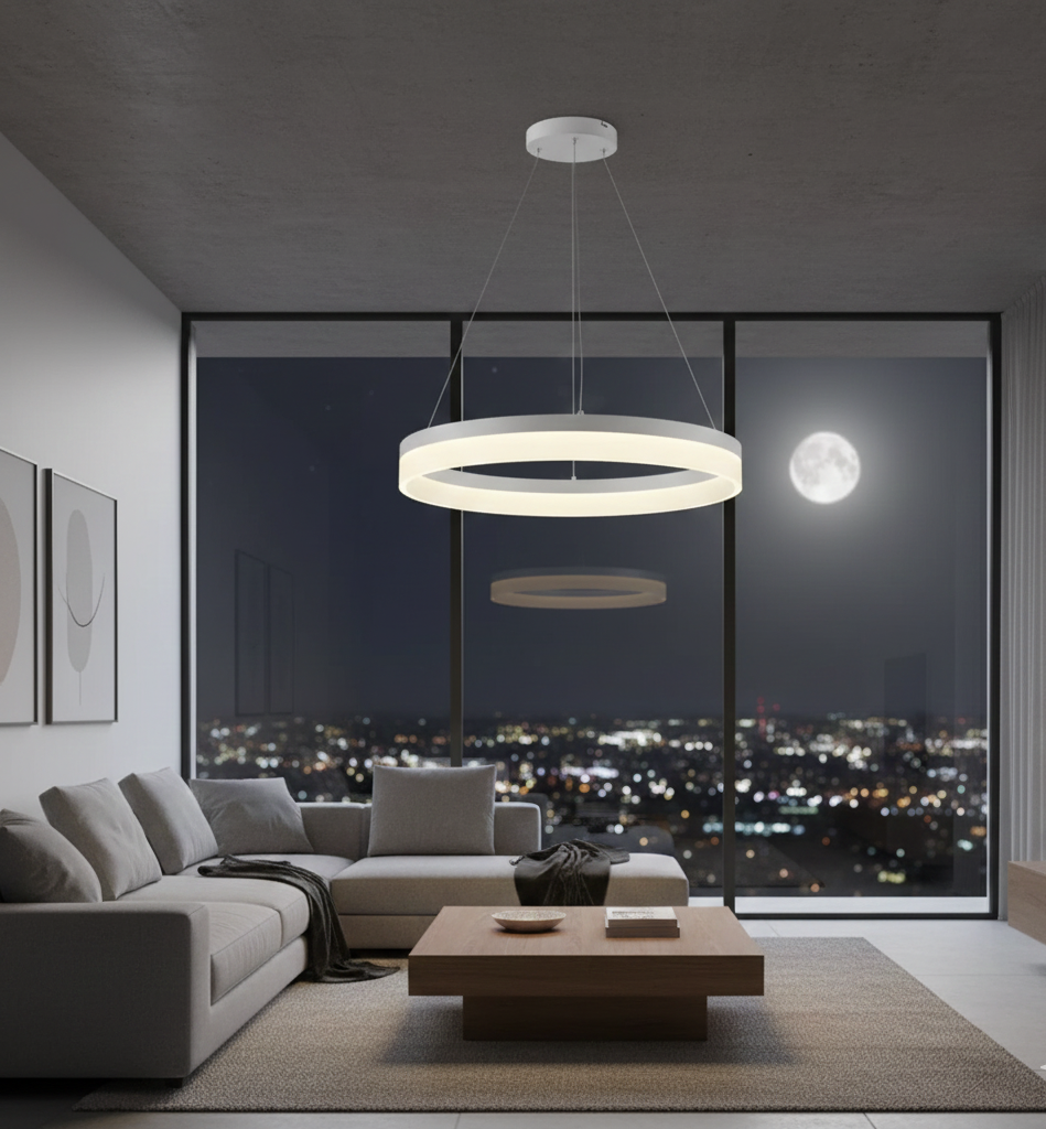 Modern Large Single Pendant Light (WH 011A-C2-48-DL)