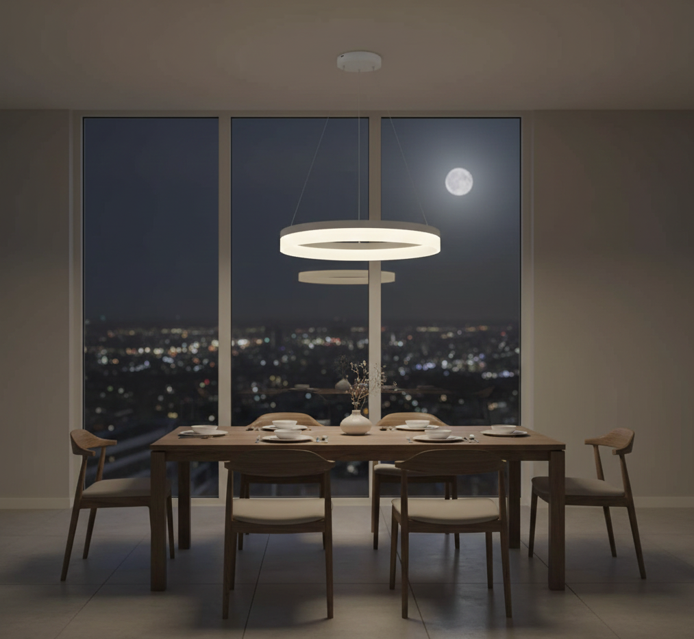 Modern Large Single Pendant Light (WH 011A-C2-48-DL)